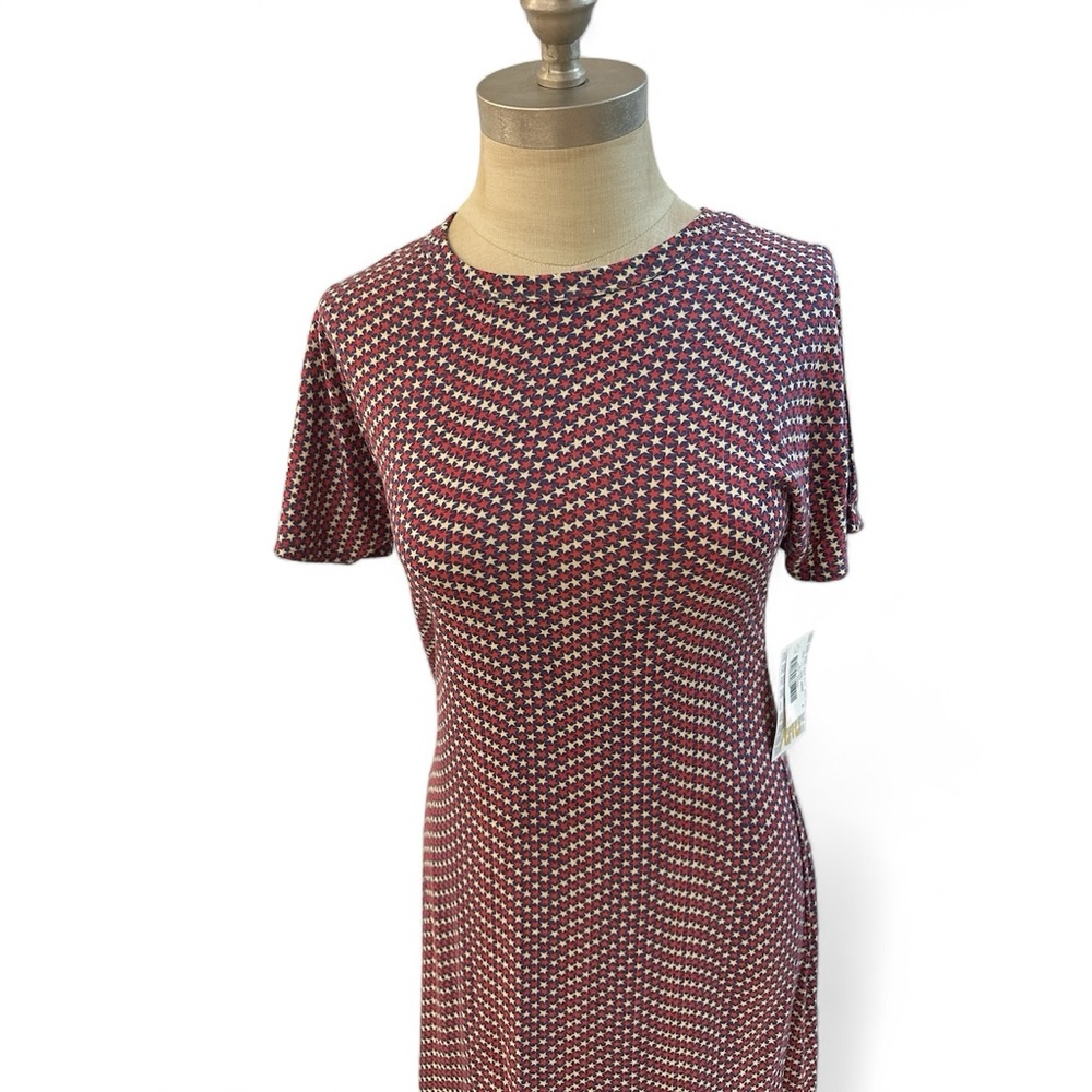 Lularoe‎ Maria Dress women’s xxs red blue stars long skirt
